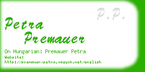 petra premauer business card